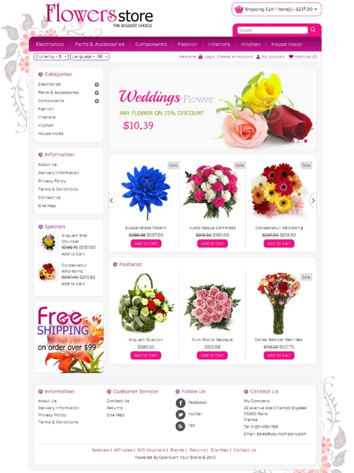Các tính năng, module cần biết khi thiết kế web bán hoa