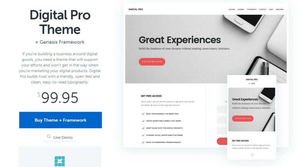 Mẫu web giới thiệu công ty Digital pro