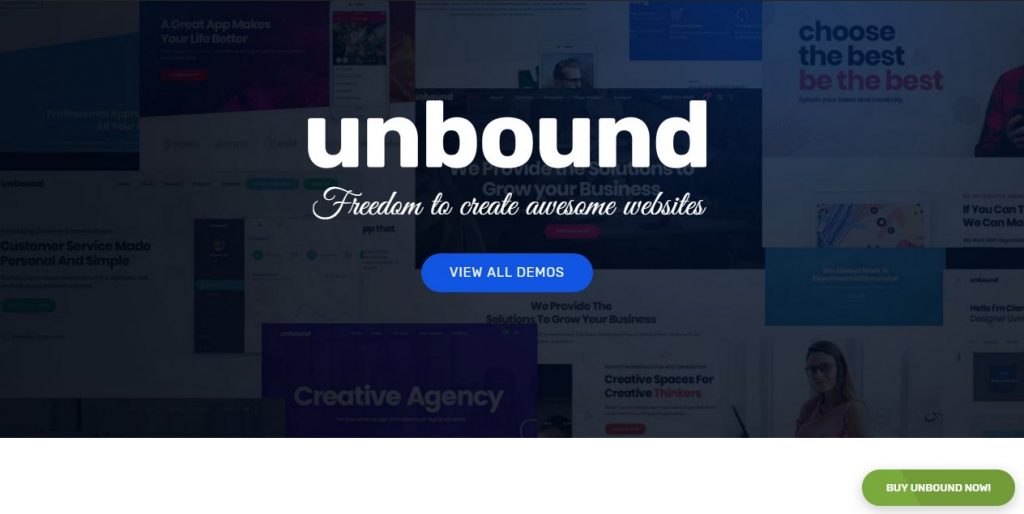 Unbound - mẫu website giới thiệu