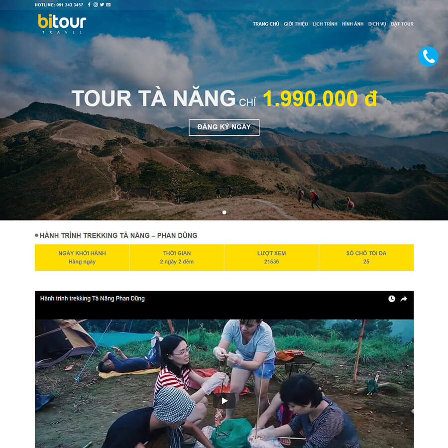 Mẫu landing page du lịch đẹp giúp tăng tỷ lệ chuyển đổi hiệu quả.