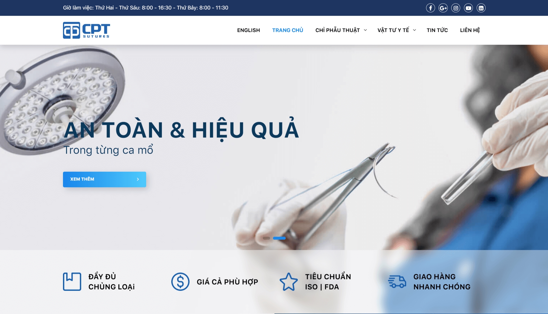 CPT thiết bị cung cấp thiết bị y tế