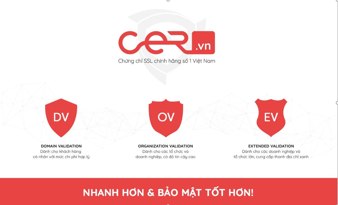 Cer.vn là địa chỉ cung cấp chính chỉ SSL chính hãng số 1 
