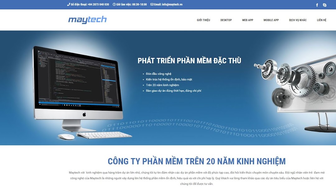 Dịch vụ chăm sóc website Maytech