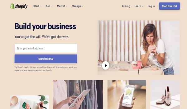 Cách tạo web bán hàng với shopify