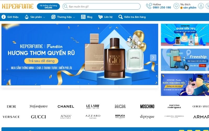 website bán nước hoa Niperfume